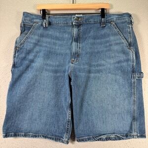 Vintage Lee Workwear Carpenter Denim‎ Jeans Shorts Mens 40 Blue Lightwash Y2K
